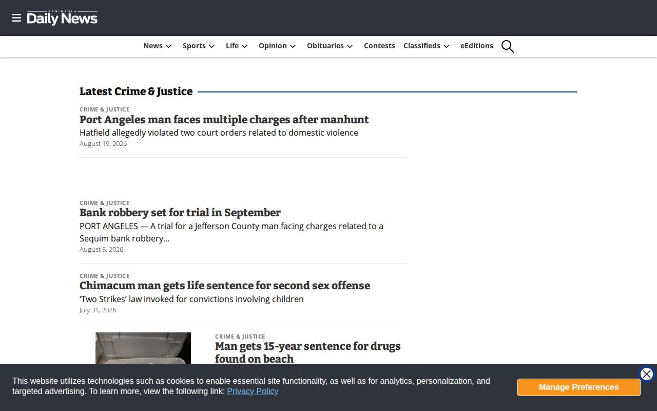 Clallam County crime news reporting source